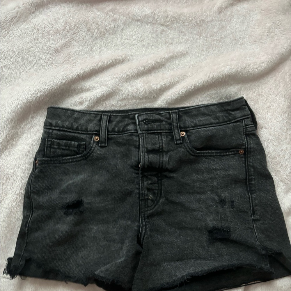 Old navy black ripped jean shorts